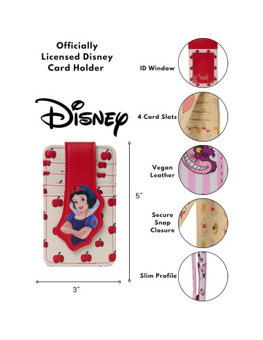 Billetera Portatarjetas Disney Gato de Cheshire Rosa Slim