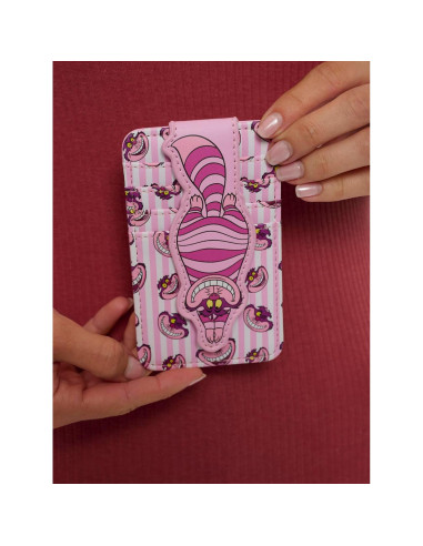 Billetera Portatarjetas Disney Gato de Cheshire Rosa Slim