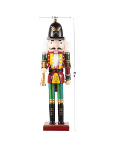 Adorno Cascanueces de Madera Trompetista 30 cm - Navidad 2