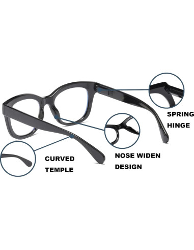 Paquete de 3 Gafas de Lectura Progresivas ZXYOO Anti-Luz Azul