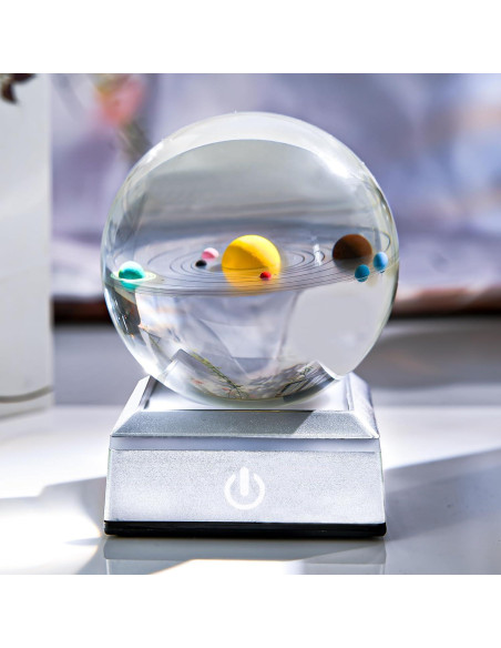 Bola de Cristal 3D Sistema Solar QIANCHANG 8 cm Luz Nocturna Bola de Cristal 3D Sistema Solar QIANCHANG 8 cm Luz Nocturna