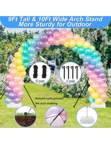 Kit de Arco de Globos iRabey con Bomba Eléctrica 3.05m x 2.74m
