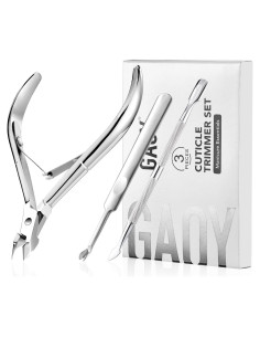 Kit de Removedor de Cutículas GAOY 3 en 1 - Cortador, Empujador y Cortaúñas de Acero Inoxidable