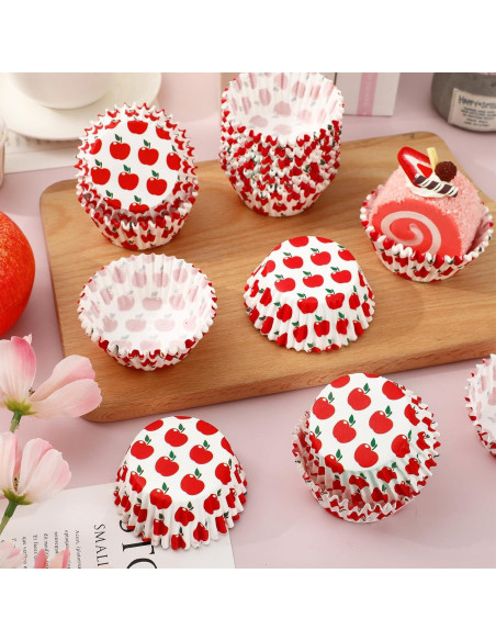 Forros para Cupcakes Manzana Rojos 300 Pcs Whaline 5.08 cm Forros para Cupcakes Manzana Rojos 300 Pcs Whaline 5.08 cm
