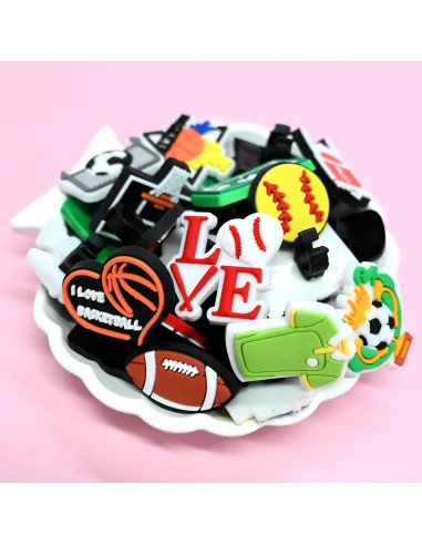 Adornos de Lápiz Deportivo XHAOYEAHX 100PCS Silicona