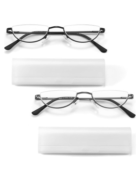 Gafas de lectura TOUK anti luz azul UV400 media luna 1.0x Gafas de lectura TOUK anti luz azul UV400 media luna 1.0x