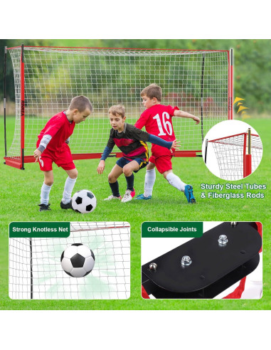 Meta de Fútbol Plegable RINREA 4.27x2.13m con Bolsa