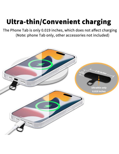 Tablilla de Sujeción para Teléfono TACOMEGE Negro - Compatible iPhone y Samsung