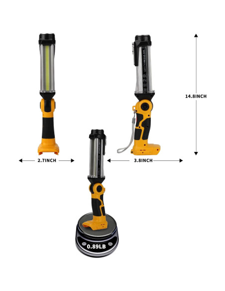 Linterna LED Taingwei 2000LM 25W para Batería Dewalt 20V Linterna LED Taingwei 2000LM 25W para Batería Dewalt 20V
