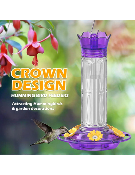 Alimentador de Colibríes Birdream 0.28L Colgante Antifugas Púrpura Alimentador de Colibríes Birdream 0.28L Colgante Antifugas Púrpura