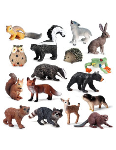 Conjunto de 16 Figuras de Animales del Bosque RCOMG