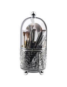 Soporte para Brochas de Maquillaje Hoosel 360 Rotatorio Verde Grisáceo