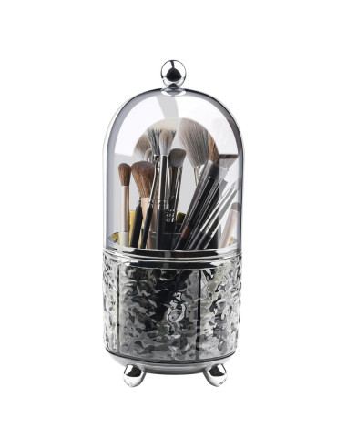 Soporte para Brochas de Maquillaje Hoosel 360 Rotatorio Verde Grisáceo