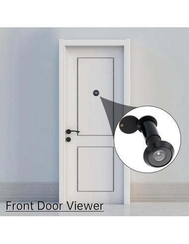 Mirilla de Puerta HOJLKLD de Latón Negro 200 Grados 16 mm