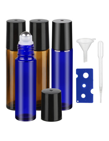 Botellas Roll-On de Aceite Esencial 10ml GIVITASOT - 4 Piezas