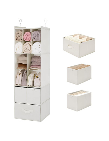 Organizador de Closet Colgante GRANNY SAYS Beige 6 Niveles