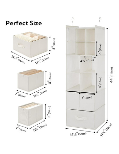 Organizador de Closet Colgante GRANNY SAYS Beige 6 Niveles