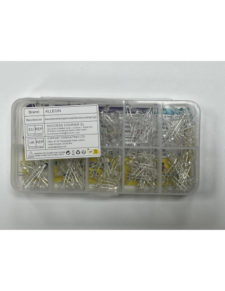 Kit de Diodos LED 3MM 200PCS ALLECIN 10 Colores Kit de Diodos LED 3MM 200PCS ALLECIN 10 Colores