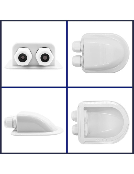 Entrada de Cable Solar Zayin Gland Sellado 2 Agujeros Blancos Entrada de Cable Solar Zayin Gland Sellado 2 Agujeros Blancos