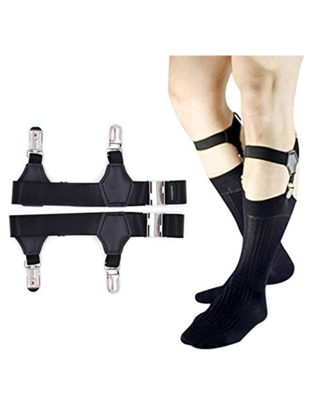 Cinturones para Calcetines Ajustables 2-Pack Clips Metal Cinturones para Calcetines Ajustables 2-Pack Clips Metal