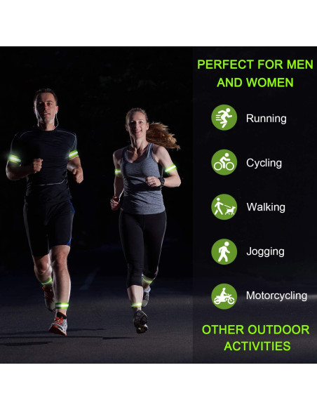 8 Bandas Reflectantes Sumind para Correr y Ciclismo Verde 8 Bandas Reflectantes Sumind para Correr y Ciclismo Verde