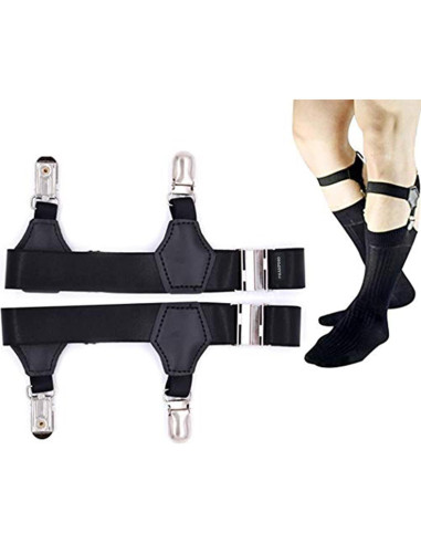 Cinturones para Calcetines Ajustables 2-Pack Clips Metal