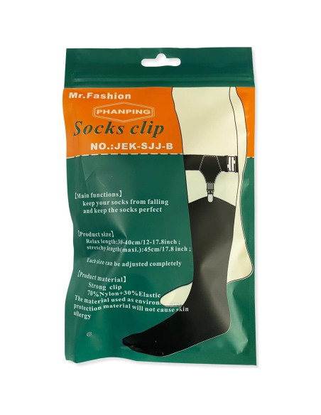 Cinturones para Calcetines Ajustables 2-Pack Clips Metal Cinturones para Calcetines Ajustables 2-Pack Clips Metal