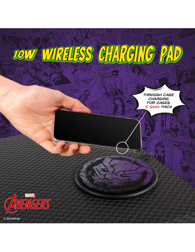 Base de Carga Inalámbrica Marvel Avengers Black Panther 10W