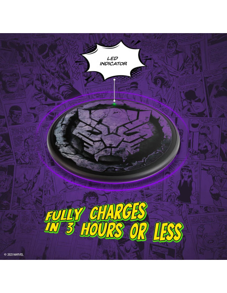 Base de Carga Inalámbrica Marvel Avengers Black Panther 10W Base de Carga Inalámbrica Marvel Avengers Black Panther 10W