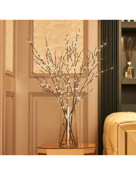 Ramas Iluminadas Hairui 81cm con 200 Luces LED y Regulador Ramas Iluminadas Hairui 81cm con 200 Luces LED y Regulador