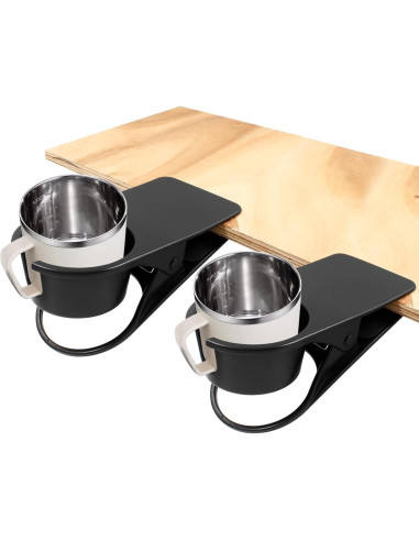 Soporte para vaso 2 en 1 Jiozermi Negro para escritorio y silla