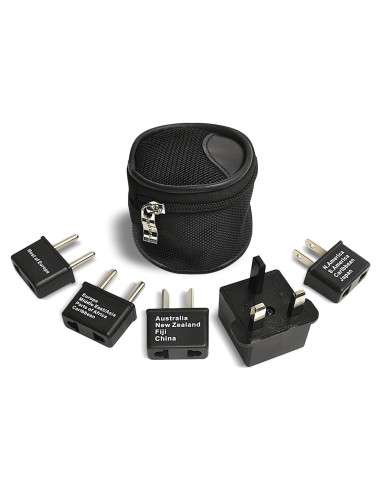 Adaptador de viaje internacional Ceptics 5 piezas USB-C