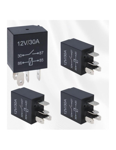 Relé Automotriz 12V 30A JOYCOURT 4 Pines Multiusos