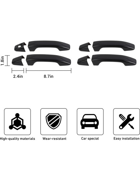 Cubiertas de Manijas de Puerta Linskip para Chevrolet Colorado 2014-2022 Cubiertas de Manijas de Puerta Linskip para Chevrolet Colorado 2014-2022