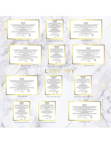 Juego de Spa de 14 Piezas LILY ROY con Sales y Bombas de Baño