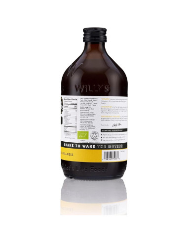 Vinagre de Sidra de Manzana Orgánico Willy 500 ml con Cúrcuma y Limón