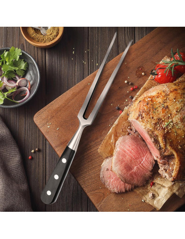 Tenedor de Acero Inoxidable BOHK 29.5 cm para BBQ y Cocina