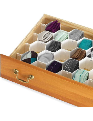 Organizador de Cajones JIAKAI Panal Blanco 8 Piezas