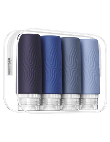 Botellas de Viaje Silicona 3oz Kuangre A Prueba de Fugas