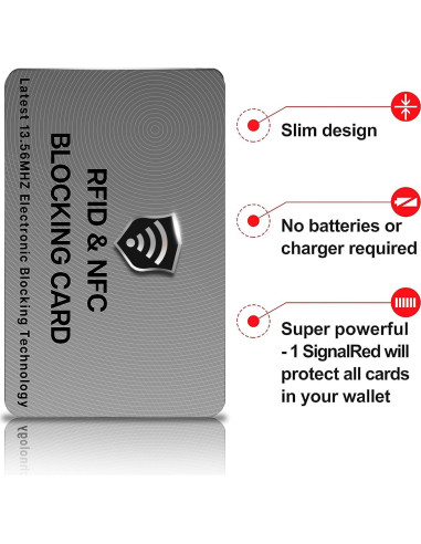 Tarjetas de Bloqueo RFID SaiTech IT - 2 Pcs Gris