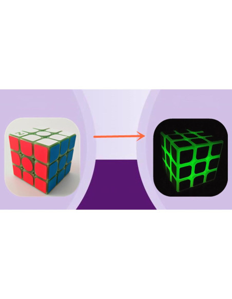 Cubo de Velocidad 3x3 Luminiscente Verde AMAZA - Rompecabezas Cubo de Velocidad 3x3 Luminiscente Verde AMAZA - Rompecabezas