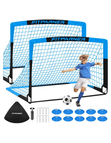 Conjunto de Goles de Fútbol Portátiles FITPARNER 1.52x1.10m