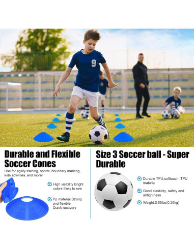 Conjunto de Goles de Fútbol Portátiles FITPARNER 1.52x1.10m