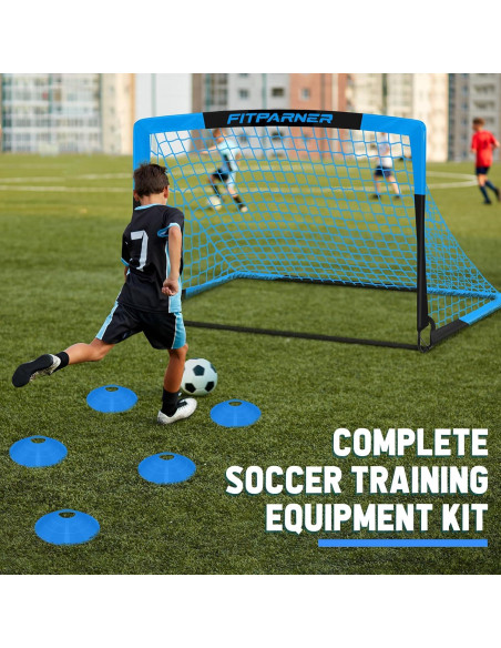 Conjunto de Goles de Fútbol Portátiles FITPARNER 1.52x1.10m Conjunto de Goles de Fútbol Portátiles FITPARNER 1.52x1.10m