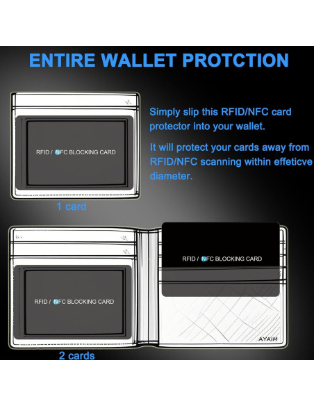 Tarjeta de Bloqueo RFID AYAIM 4 Pack - Protección Billetera Tarjeta de Bloqueo RFID AYAIM 4 Pack - Protección Billetera
