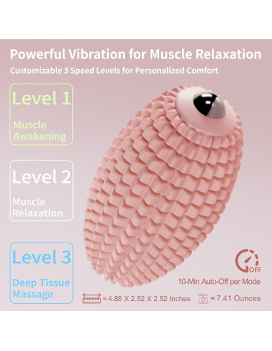Bola de Masaje Vibrante JIEJUNJIE Azul para Relajación Muscular