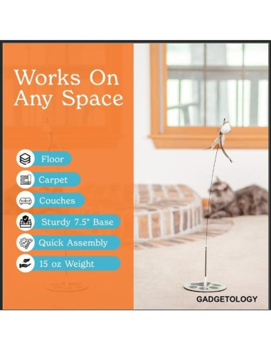 Juego Interactivo para Gatos GADGETSOLOGY 5 Piezas Plumas