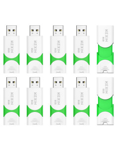 Unidad Flash KEXIN 8GB USB 2.0 Verde - Paquete de 10