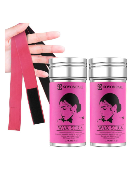 Barra de Cera para Cabello SOVONCARE + 2 Bandas de Encaje Barra de Cera para Cabello SOVONCARE + 2 Bandas de Encaje