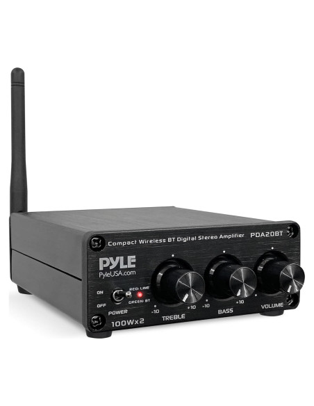 Amplificador de Audio Pyle PDA20BT Bluetooth 200W Mini Estéreo Amplificador de Audio Pyle PDA20BT Bluetooth 200W Mini Estéreo
